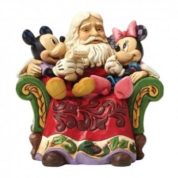 Christmas Wishes (Santa with Mickey & Minnie Mouse Figurine)