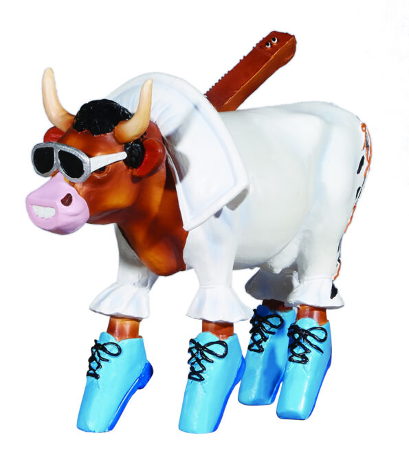 Rock 'n Roll (Medium resin) Cow figurine