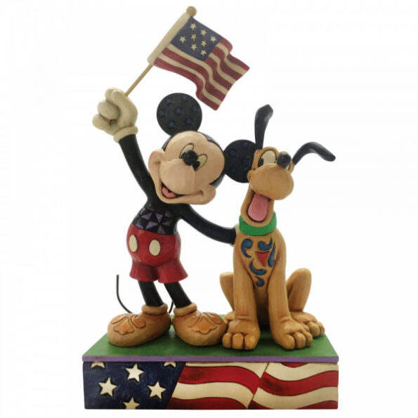 A Banner Day (Mickey and Pluto Patriotic Figurine)