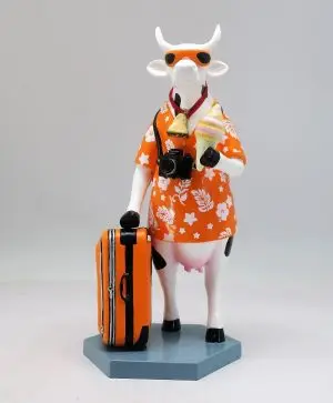 Vacation (Medium resin) Cow figurine